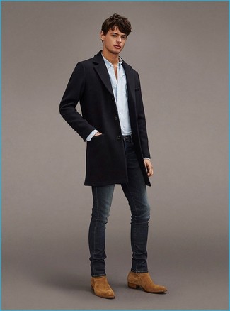 Welche Mäntel mit dunkelgrauer Jeans zu tragen – 236 Herren Outfits