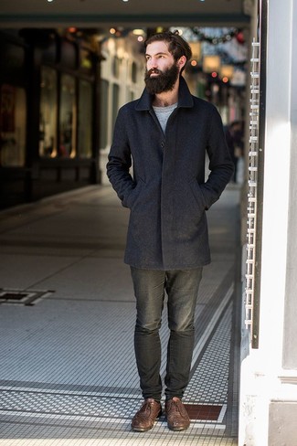 Welche Mäntel mit dunkelgrauer Jeans zu tragen – 236 Herren Outfits