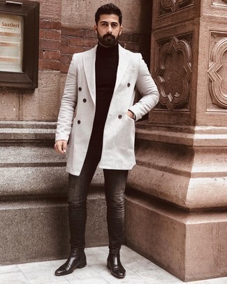 Welche Mäntel mit dunkelgrauer Jeans zu tragen – 236 Herren Outfits