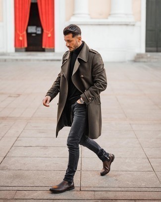 Welche Mäntel mit dunkelgrauer Jeans zu tragen – 236 Herren Outfits