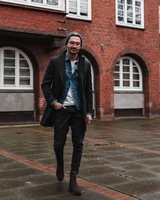 Welche Mäntel mit dunkelgrauer Jeans zu tragen – 236 Herren Outfits