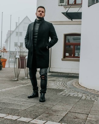 Welche Mäntel mit dunkelgrauer Jeans zu tragen – 236 Herren Outfits