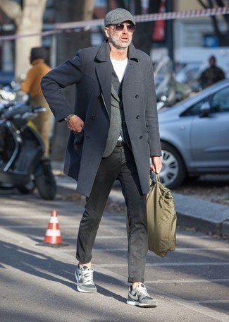 Welche Chinohosen mit dunkelgrauen Mantels zu tragen – 597+ Herren Outfits