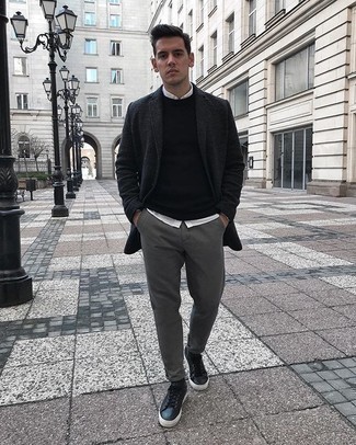 Welche Chinohosen mit dunkelgrauen Mantels zu tragen – 597+ Herren Outfits