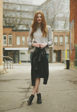 Dunkelgrauen Bleistiftrock kombinieren – 88 Damen Outfits