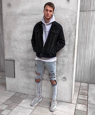 Welche Sportschuhe mit dunkelgrauer enger Jeans zu tragen – 40 Herren Outfits
