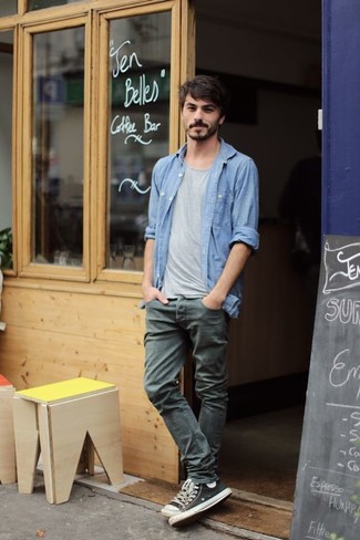 Dunkelgraue enge Jeans kombinieren – 520+ Herren Outfits