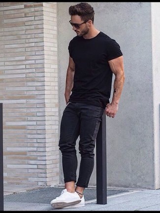 Dunkelgraue enge Jeans kombinieren – 520+ Herren Outfits