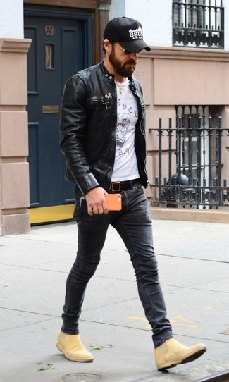 Dunkelgraue enge Jeans kombinieren – 520+ Herren Outfits