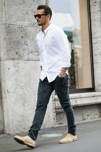 Dunkelgraue enge Jeans kombinieren – 520+ Herren Outfits