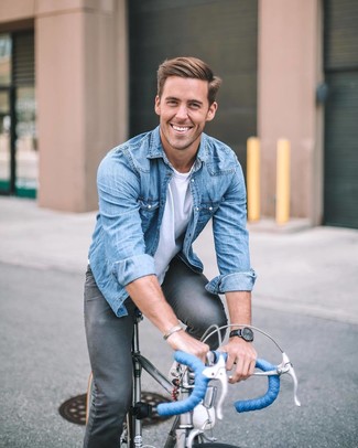 Dunkelgraue enge Jeans kombinieren – 520+ Herren Outfits