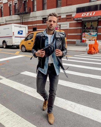 Dunkelgraue enge Jeans kombinieren – 520+ Herren Outfits