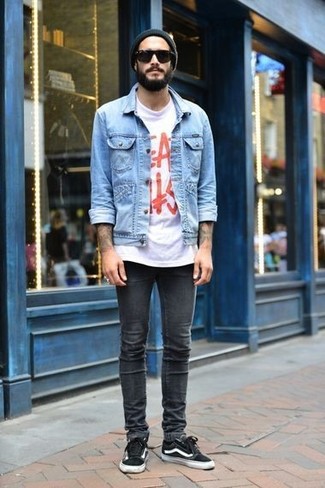 Dunkelgraue enge Jeans kombinieren – 520+ Herren Outfits