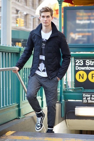 Dunkelgraue Jogginghose kombinieren – 107 Herren Outfits kalt Wetter