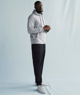 Dunkelgraue Jogginghose kombinieren – 186 Frühling Herren Outfits