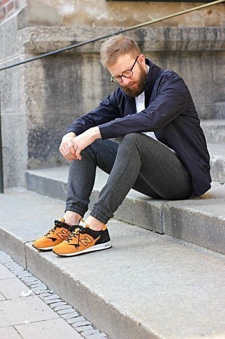 Dunkelgraue Jogginghose kombinieren – 186 Frühling Herren Outfits