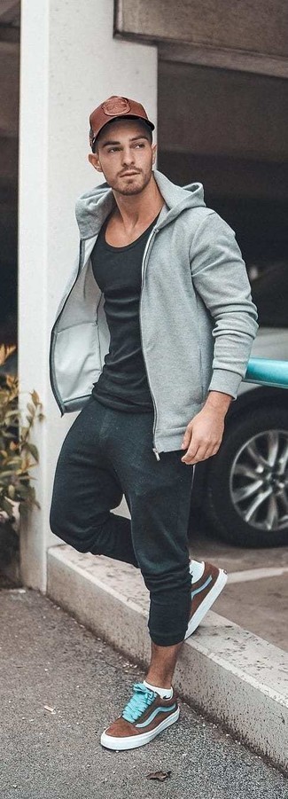 Dunkelgraue Jogginghose kombinieren – 186 Frühling Herren Outfits