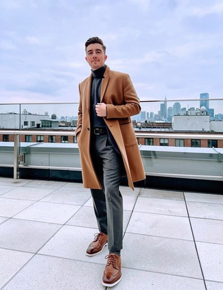 Dunkelgrauen Rollkragenpullover kombinieren – 1121+ Herren Outfits