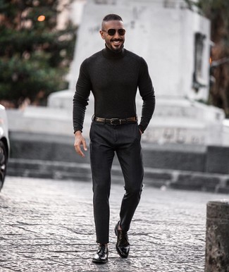 Dunkelgrauen Rollkragenpullover kombinieren – 1121+ Herren Outfits