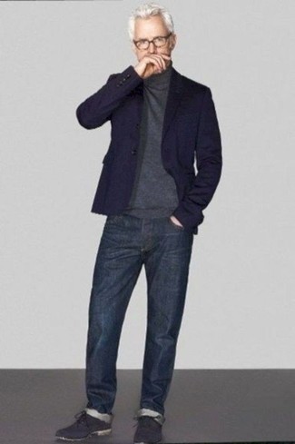 Dunkelgrauen Rollkragenpullover kombinieren – 1121+ Herren Outfits