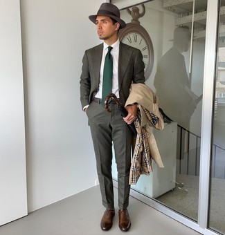 Dunkelgrauen Wollhut kombinieren – 268 Herren Outfits