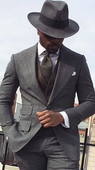 Dunkelgrauen Wollhut kombinieren – 268 Herren Outfits