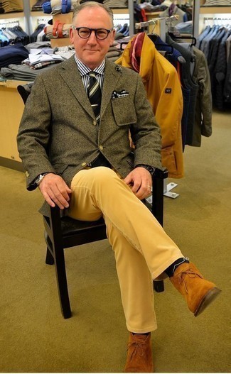 Einstecktuch mit Karomuster kombinieren – 11 Herbst Herren Outfits