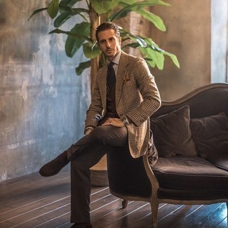 Krawatte mit Karomuster kombinieren – 56 Herbst Herren Outfits