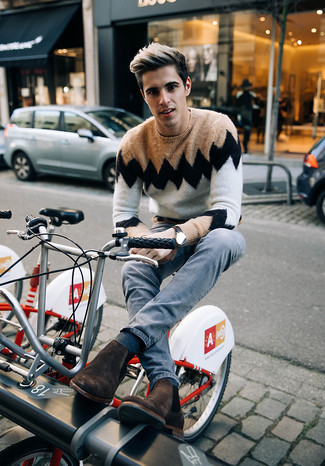 Pullover mit Chevron-Muster kombinieren – 18 Herren Outfits warm Wetter
