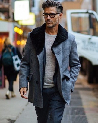Wie Pullover mit einem Rundhalsausschnitt mit Anzuges zu kombinieren – 181 Herren Outfits