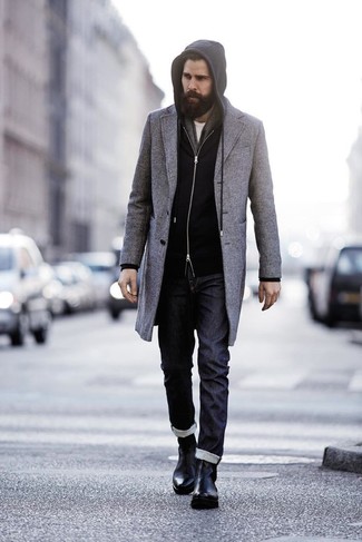 Wie T-Shirt mit einem Rundhalsausschnitt mit Chelsea Boots zu kombinieren – 1585+ Herren Outfits