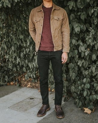 Wie T-Shirt mit einem Rundhalsausschnitt mit Shirtjacke zu kombinieren – 2000+ Herren Outfits