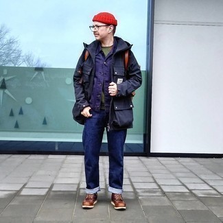 Wie T-Shirt mit einem Rundhalsausschnitt mit Shirtjacke zu kombinieren – 2000+ Herren Outfits