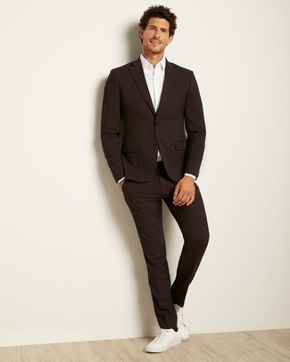 Dunkelbraunen Anzug mit Karomuster kombinieren – 59 Herren Outfits