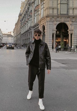 Welche Rollkragenpullover mit dunkelbrauner Chinohose zu tragen – 292 Herren Outfits