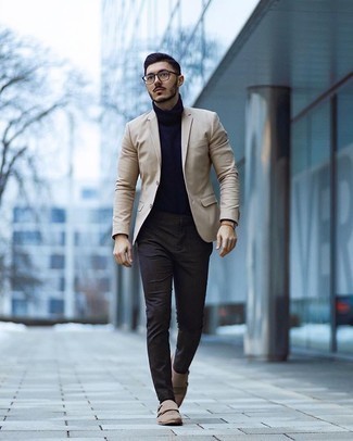 Welche Rollkragenpullover mit dunkelbrauner Chinohose zu tragen – 292 Herren Outfits