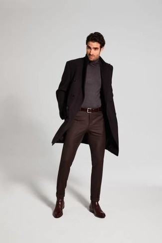 Welche Rollkragenpullover mit dunkelbrauner Chinohose zu tragen – 292 Herren Outfits