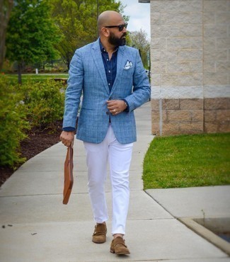 40 Jährige: Welche Jeans mit dunkelbrauner Doppelmonks zu tragen – 5 Smart-Casual Herren Outfits warm Wetter