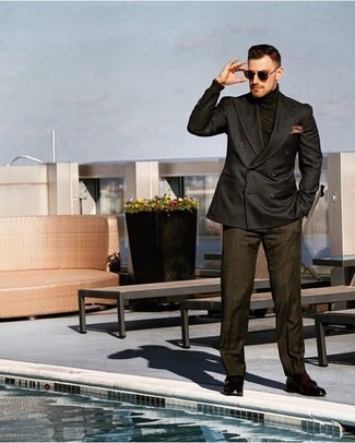 Welche Doppelmonks mit dunkelbrauner Anzughose zu tragen – 50 Herren Outfits