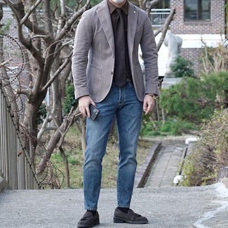 Dunkelbraunes Businesshemd kombinieren – 65 Herren Outfits