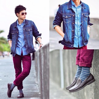 Welche Chinohosen mit dunkelbrauner Mokassins zu tragen – 66 Herren Outfits