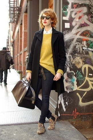 Dunkelbraunen Ledergürtel kombinieren – 391 Damen Outfits