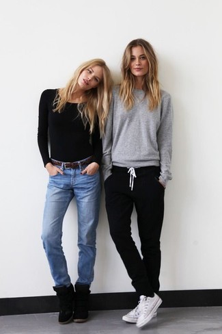 Dunkelbraunen Ledergürtel kombinieren – 391 Damen Outfits