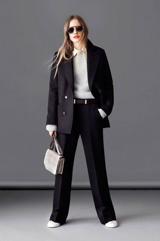 Dunkelbraunen Ledergürtel kombinieren – 391 Damen Outfits
