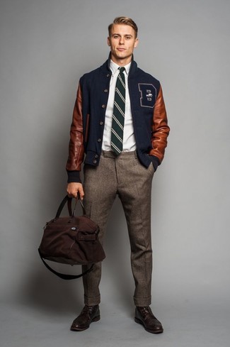 Dunkelbraune Leder Brogues kombinieren – 785+ Herren Outfits