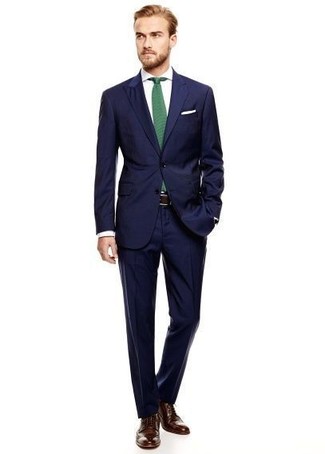 Dunkelbraune Leder Brogues kombinieren – 785+ Herren Outfits