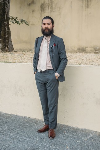 Dunkelbraune Leder Brogues kombinieren – 785+ Herren Outfits