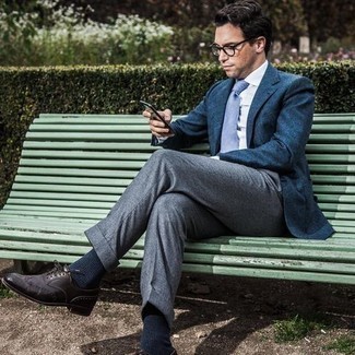 Dunkelbraune Leder Brogues kombinieren – 785+ Herren Outfits