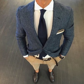 Dunkelbraune Doppelmonks aus Leder kombinieren – 904+ Herren Outfits