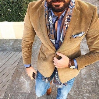 Welche enge Jeans mit dunkelbrauner Slipper zu tragen – 106 Herren Outfits